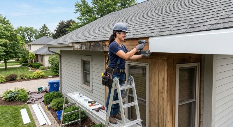 Aluminum Fascia Replacement in Kansas City, KS